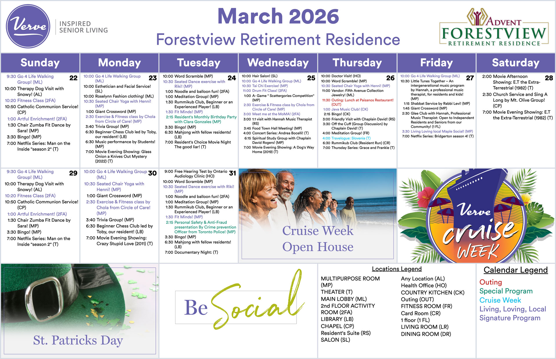 independent living calendar march