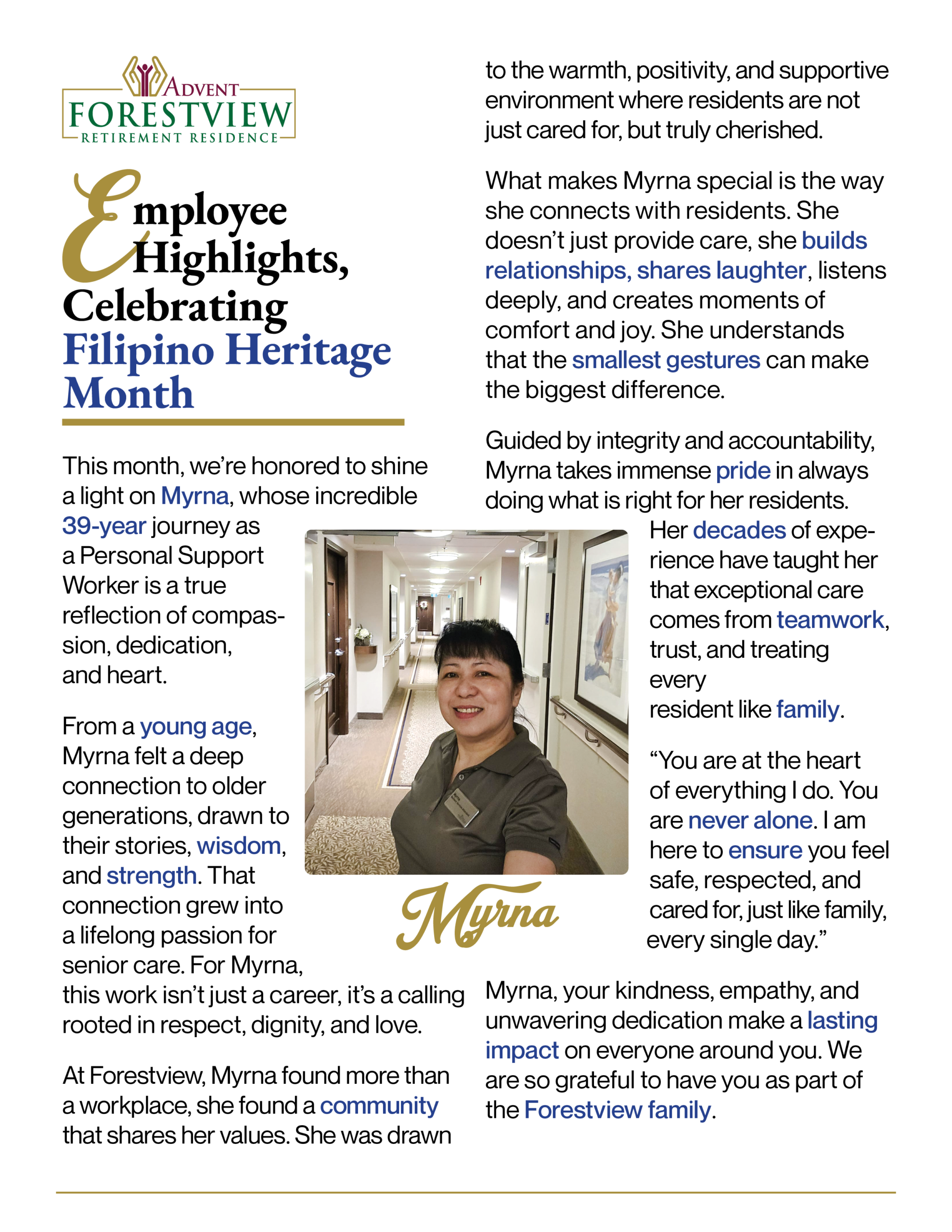 Article about Myrna
