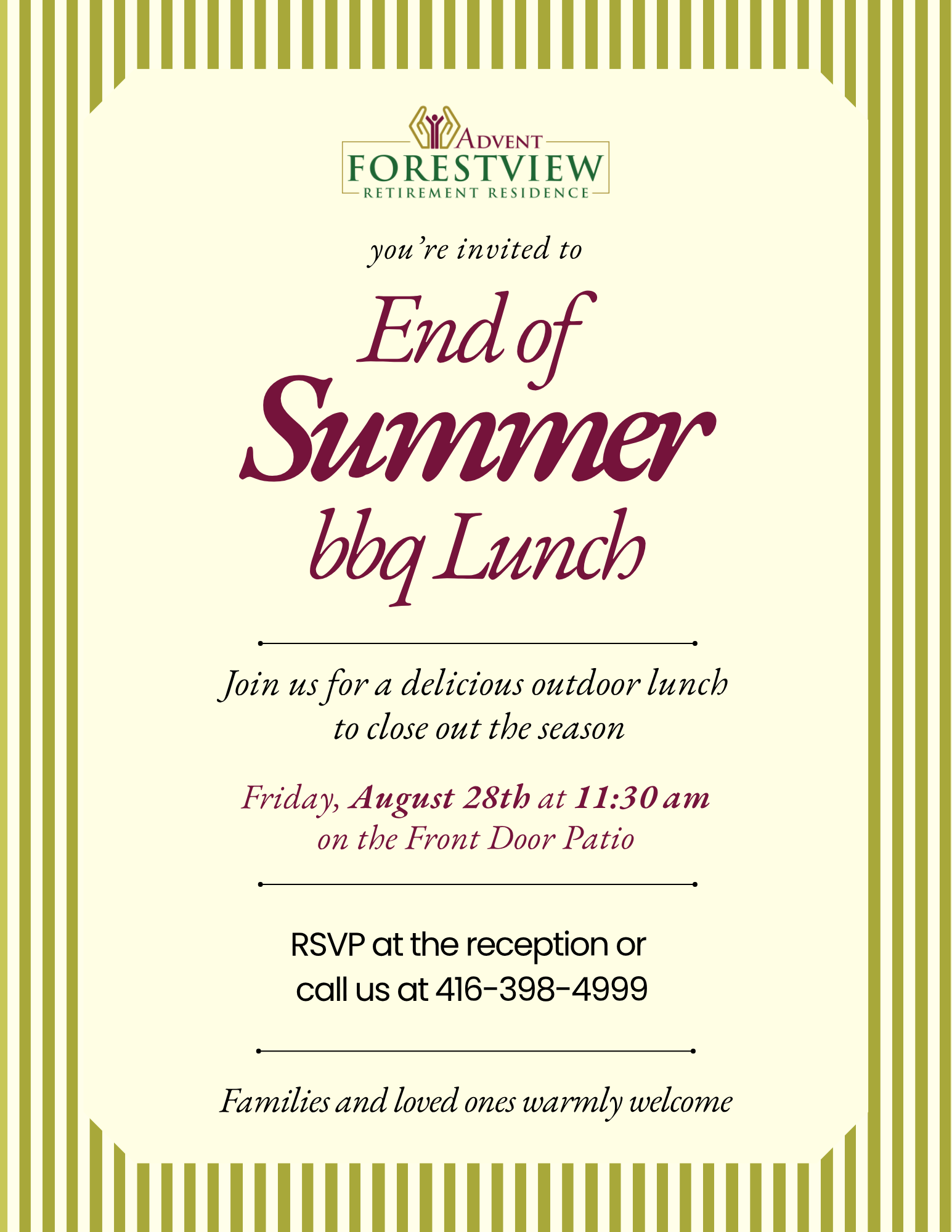 End of summer bbq poster