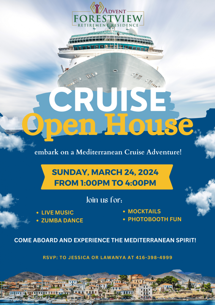 Cruise themed Open House with Forestview Retirement Residence